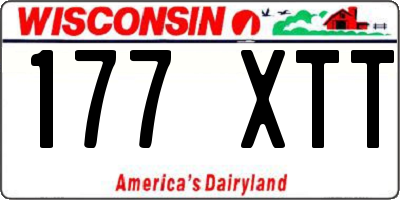 WI license plate 177XTT