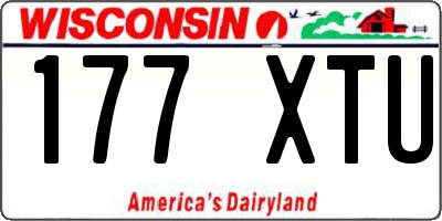 WI license plate 177XTU