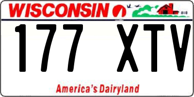 WI license plate 177XTV