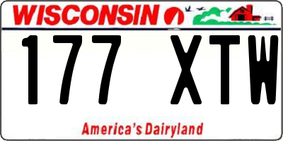 WI license plate 177XTW