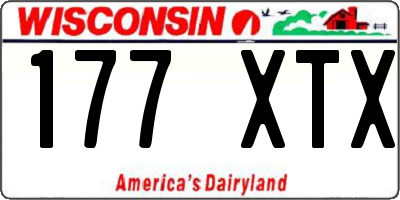WI license plate 177XTX