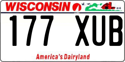 WI license plate 177XUB