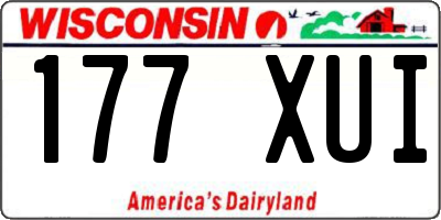 WI license plate 177XUI