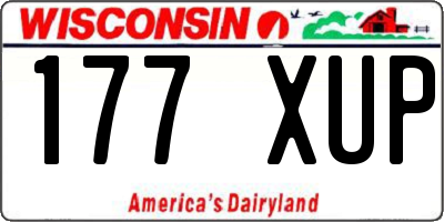 WI license plate 177XUP