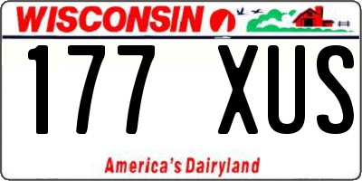 WI license plate 177XUS
