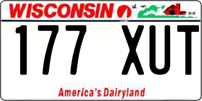 WI license plate 177XUT