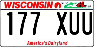 WI license plate 177XUU