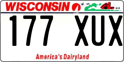 WI license plate 177XUX