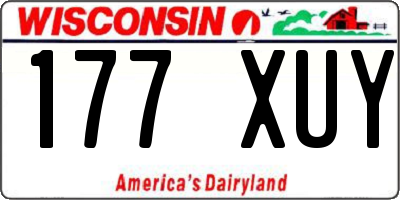 WI license plate 177XUY