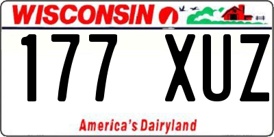 WI license plate 177XUZ