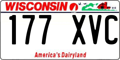 WI license plate 177XVC