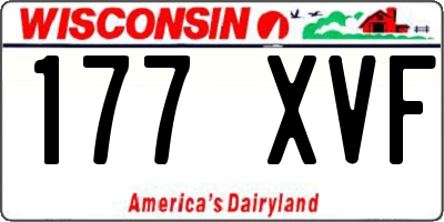 WI license plate 177XVF
