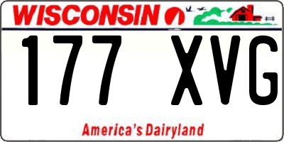 WI license plate 177XVG
