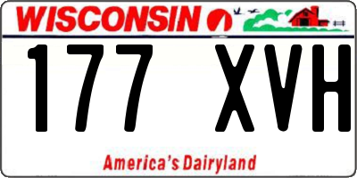 WI license plate 177XVH