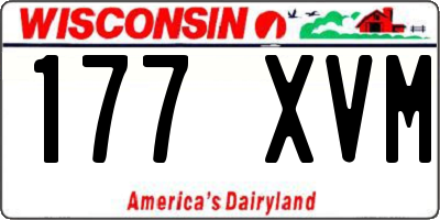 WI license plate 177XVM