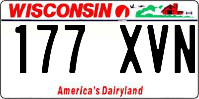 WI license plate 177XVN