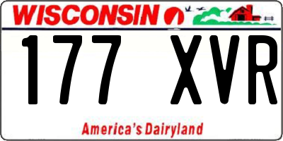 WI license plate 177XVR