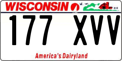 WI license plate 177XVV
