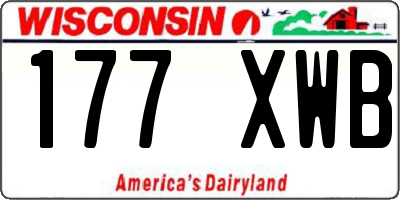 WI license plate 177XWB