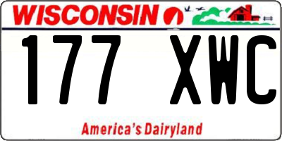 WI license plate 177XWC