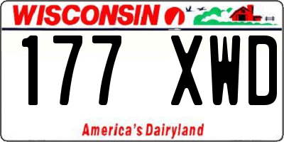 WI license plate 177XWD