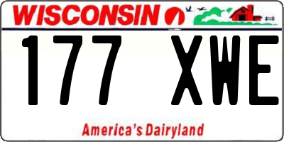 WI license plate 177XWE