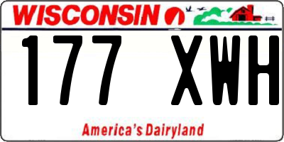 WI license plate 177XWH