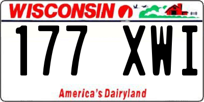 WI license plate 177XWI