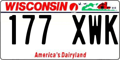 WI license plate 177XWK