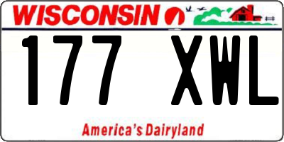 WI license plate 177XWL