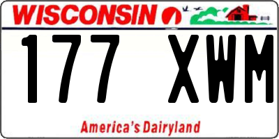 WI license plate 177XWM