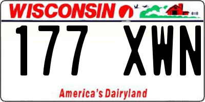 WI license plate 177XWN