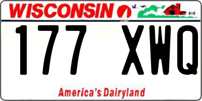 WI license plate 177XWQ