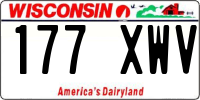 WI license plate 177XWV
