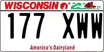 WI license plate 177XWW