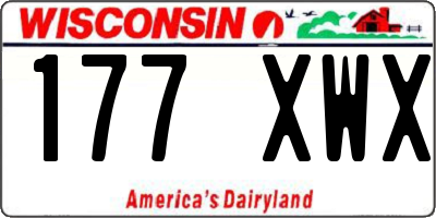 WI license plate 177XWX