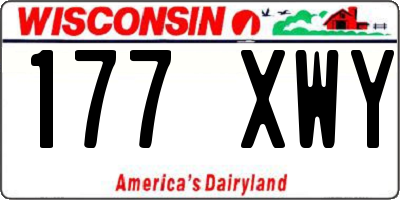 WI license plate 177XWY