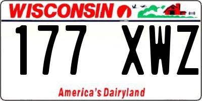 WI license plate 177XWZ
