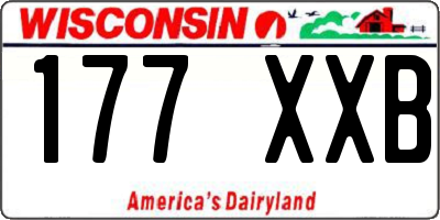 WI license plate 177XXB