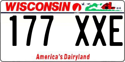 WI license plate 177XXE