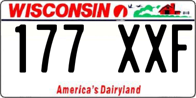 WI license plate 177XXF