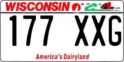 WI license plate 177XXG