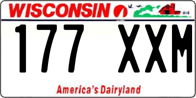 WI license plate 177XXM