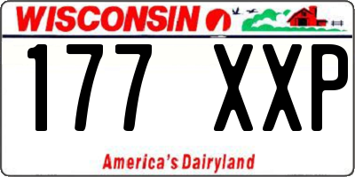 WI license plate 177XXP