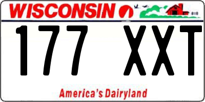 WI license plate 177XXT
