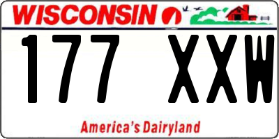 WI license plate 177XXW