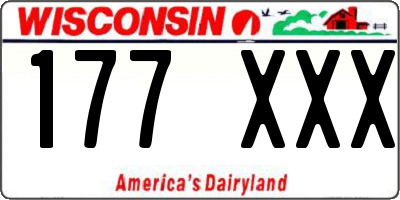 WI license plate 177XXX