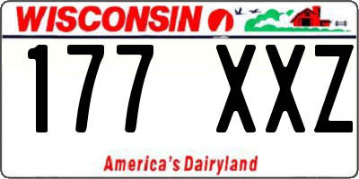 WI license plate 177XXZ
