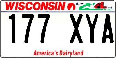 WI license plate 177XYA