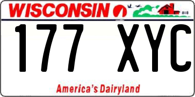 WI license plate 177XYC